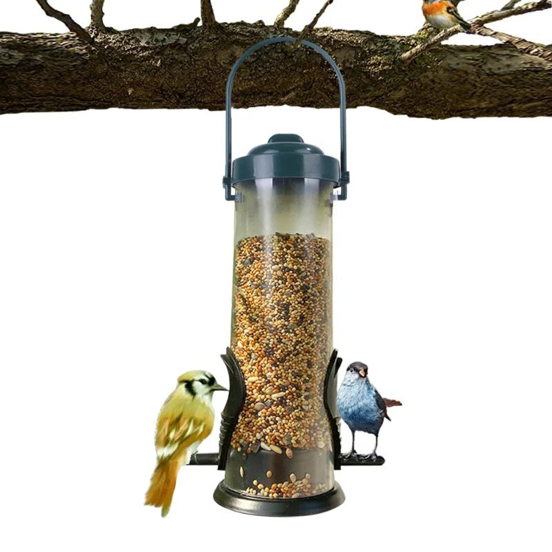 Pet Bird Feeder Pet Food Dispenser Outdoor Hanging Multiple Holes Bird Feeder Flying Animal Automatic Feeders Foot Feeding Tools