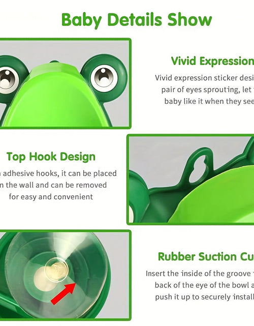 Load image into Gallery viewer, Cute Frog Potty Training Urinal Boy with Fun Aiming Target, Toilet Urinal Trainer, Children Stand Vertical Pee Infant Toddler
