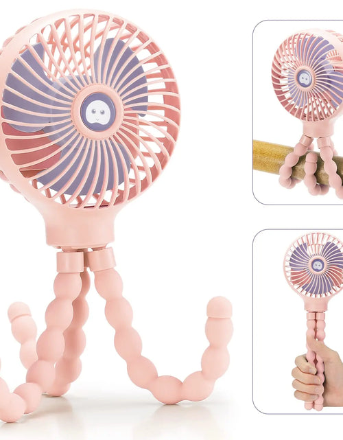 Load image into Gallery viewer, Fan for Cart Stroller Fan Portable Outdoor Fan Clip on for Baby 600Mah USB Rechargeable Handheld Electric Fan for Home 3 Speeds
