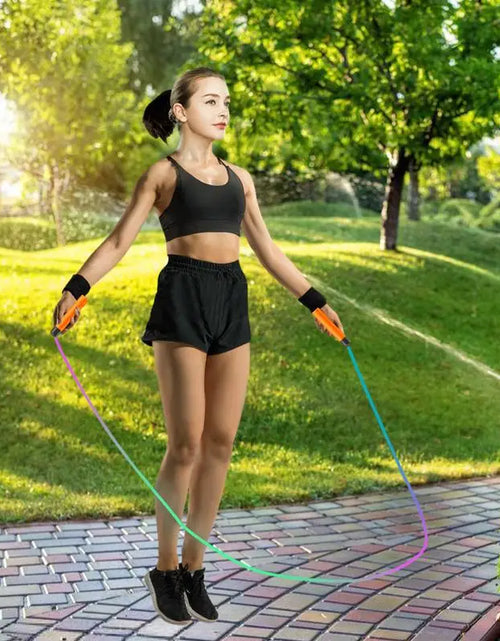 Load image into Gallery viewer, Glowing Skipping Rope Lightweight Luminous Rainbow Sport Exercise Jump Rope Exercise Jump Ropes for Home Workout Fitness
