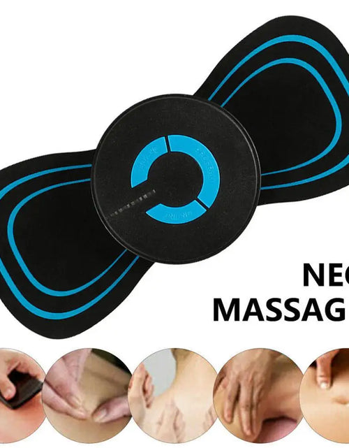 Load image into Gallery viewer, EMS Portable Body Back Massager Mini Electric Neck Massager Stickers Vibration Electric Muscle Stimulation Pain Relief Vertebra
