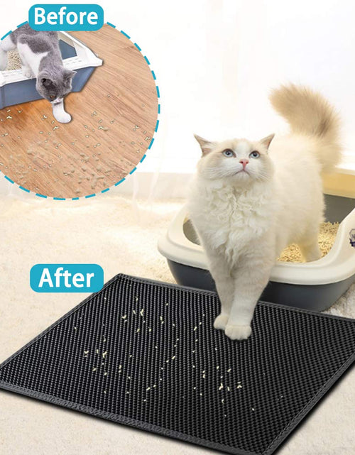 Load image into Gallery viewer, Cat Litter Mat with Gift Double Layer Waterproof Pet Litter Box Mat Non-Slip Sand Cat Pad Washable Bed Mat Clean Pad Products
