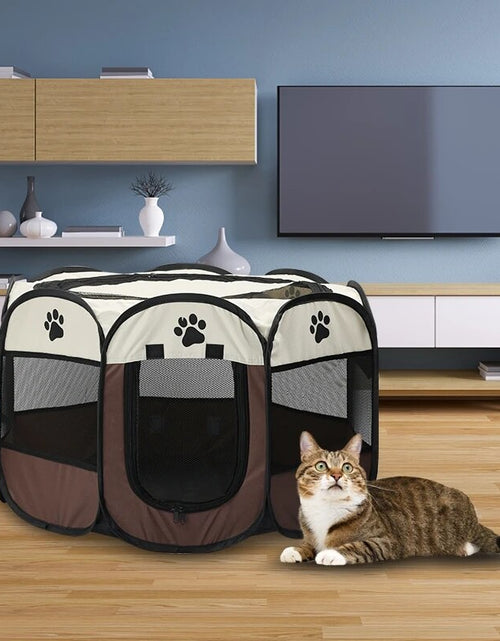 Load image into Gallery viewer, Portable Foldable Pet Tent Kennel Octagonal Fence Puppy Shelter Easy to Use Outdoor Easy Operation Large Dog Cages Cat Fences
