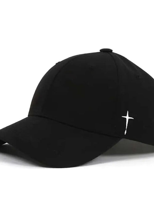 Load image into Gallery viewer, Unisex Simple Cross Water Drop Embroidery Baseball Caps Spring and Autumn Outdoor Adjustable Casual Hat Sunscreen Hat
