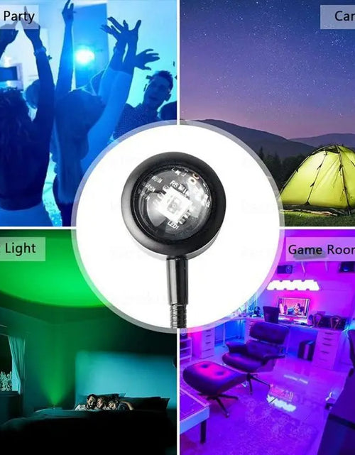 Load image into Gallery viewer, USB Sunset Light Lamp Self Photography Light LED Rainbow Neon Night Light Projector Photography Wall Atmosphere Light
