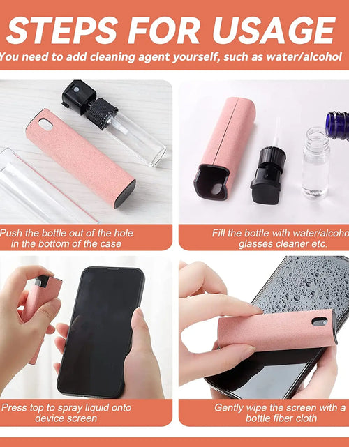 Load image into Gallery viewer, 2 in 1 Phone Screen Cleaner Spray Computer Mobile Phone Screen Dust Remover Tool Microfiber Cloth for Iphone Ipad Apple Polish
