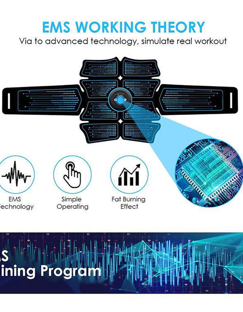 Load image into Gallery viewer, Abs Stimulator, Ab Stimulator Workout Belt, Muscle Toner Abdominal Toning Belt Workout Portable Fitness Workout Equipment Home Office for Men Women
