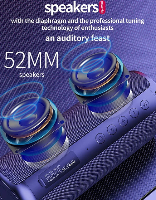 Load image into Gallery viewer, -S51 Wireless Speakers, Outdoor Portable Subwoofer Speaker ,Waterproof IPX 5, , Dual Pairing,1800Mah
