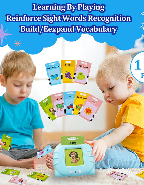 Load image into Gallery viewer, Educational Learning Talking Sight Words Flash Cards Kindergarten Kids English Language Electronic Book Toddlers Reading Gadget
