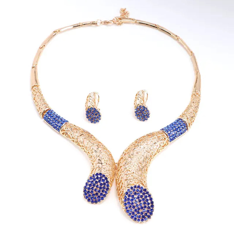 New Sale!! Dubai African Gold Color Necklace Earrings Costume Jewelry Sets Women Wedding Jewellery