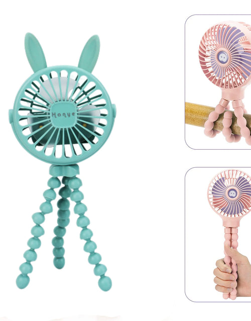 Load image into Gallery viewer, Fan for Cart Stroller Fan Portable Outdoor Fan Clip on for Baby 600Mah USB Rechargeable Handheld Electric Fan for Home 3 Speeds
