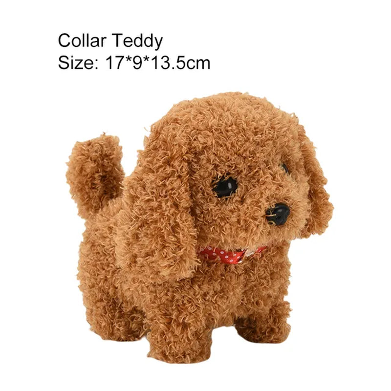 Realistic Plush Simulation Smart Dog Called Walking Plush Toy Electric Plush Robot Dog Toddler Toy Christmas Gift