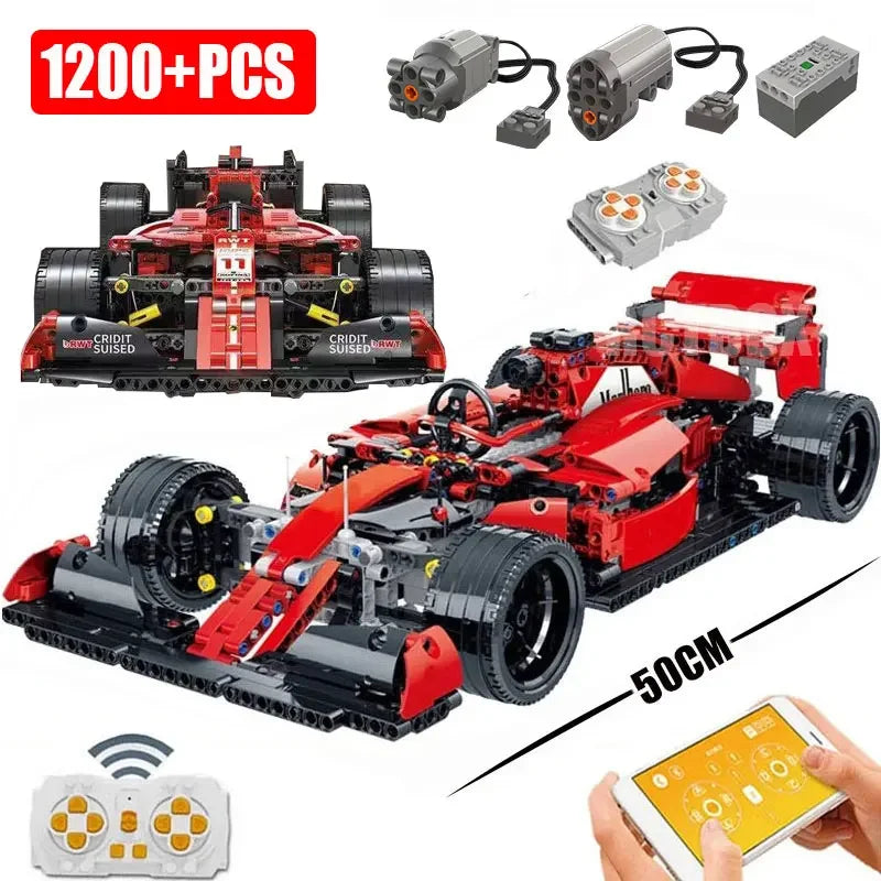 City F1 Technical Sport Cars Building Blocks Formula 1 Super Speed Racing Vehicle MOC Bricks Toys for Kids Boyfriend Gifts