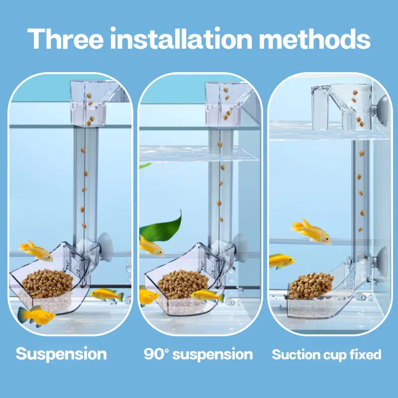 Aquarium Acrylic Feeding Tube Anti-Stuck Fish Design Transparent Fish Feeder Suitable for a Variety of Fish Tanks