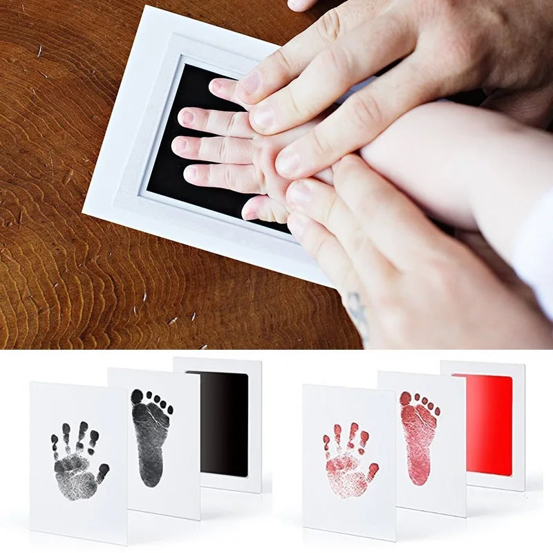 DIY Newborn Baby Footprints and Handprint Ink Pads Kits Photo Frame Toddlers Souvenir Accessories Safe Baby Shower Infants Gift