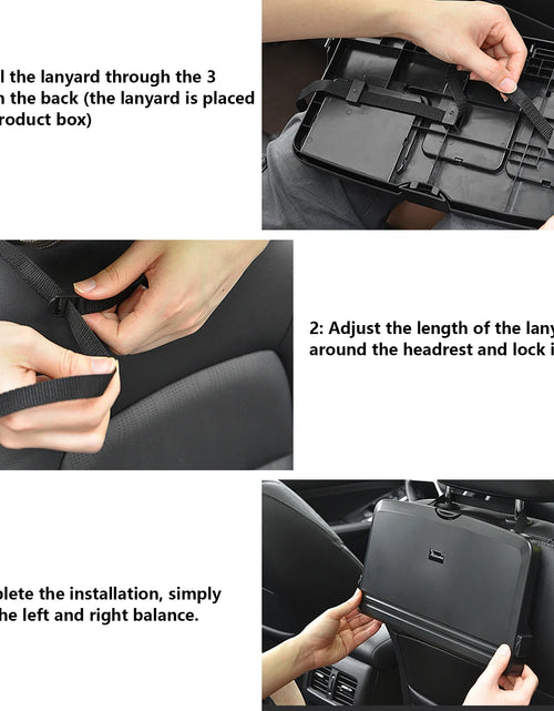 Load image into Gallery viewer, Car Back Seat Portabletray Table Foldable Car Backseat Table Organizer Car Work Dining Table Food Tray for Food and Drink
