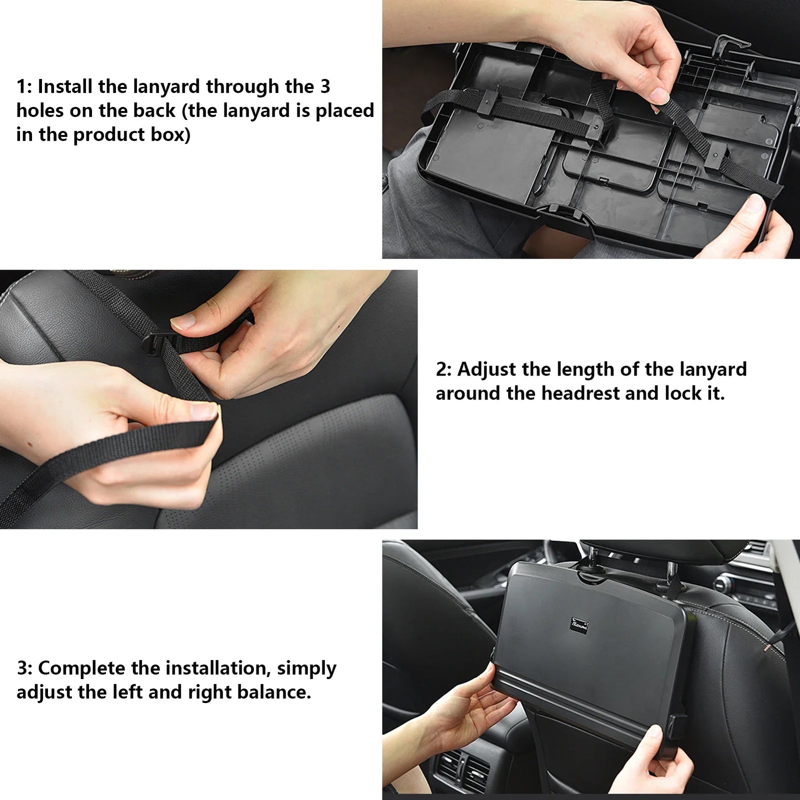 Car Back Seat Portabletray Table Foldable Car Backseat Table Organizer Car Work Dining Table Food Tray for Food and Drink