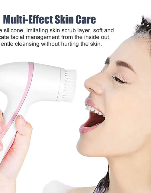 Load image into Gallery viewer, 3 in 1 Electric Cleansing Brush Ultrasonic Facial Cleaner Face Massagers Sonic Rotating Cleansing Brush Face Deep Cleansing Tool
