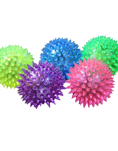 Load image into Gallery viewer, Dog Spiky Ball Toys, Dog Squeaky Chew Balls with Ultra Bouncy, Durable Rubber Dog Toys Ball for Puppy Teething Toys and Pet Cleans Teeth
