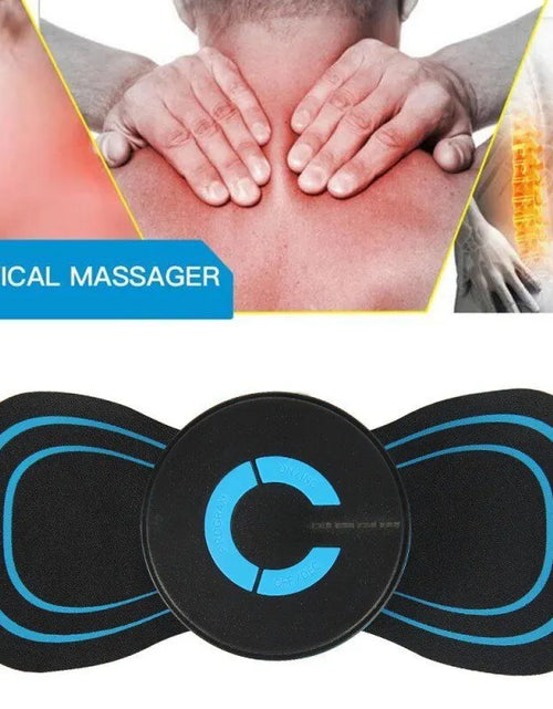 Load image into Gallery viewer, EMS Portable Body Back Massager Mini Electric Neck Massager Stickers Vibration Electric Muscle Stimulation Pain Relief Vertebra
