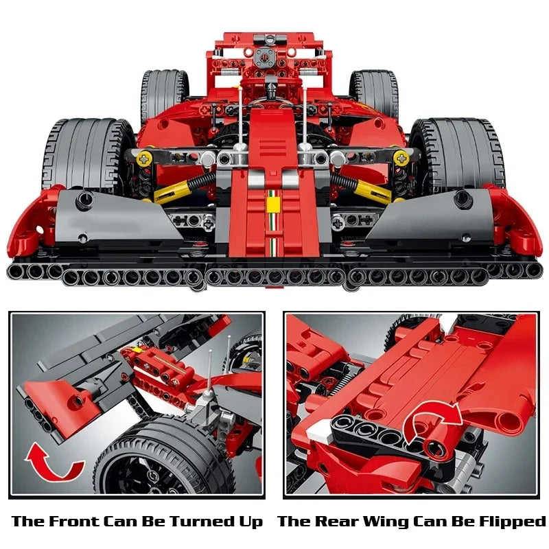 City F1 Technical Sport Cars Building Blocks Formula 1 Super Speed Racing Vehicle MOC Bricks Toys for Kids Boyfriend Gifts