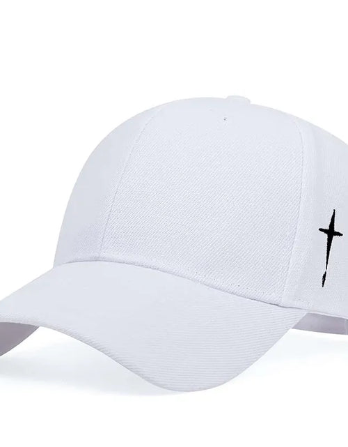 Load image into Gallery viewer, Unisex Simple Cross Water Drop Embroidery Baseball Caps Spring and Autumn Outdoor Adjustable Casual Hat Sunscreen Hat
