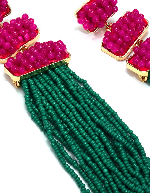 Load image into Gallery viewer, Luxury Handmade Bohemian Beaded Long Tassel Earrings for Women Ethnic Statement Dangle Earrings Jewelry Wholesale
