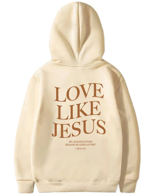 Load image into Gallery viewer, Love like Jesus Inspirational Christian Hoodie Faith Based Religious Hoodies Christian Apparel Bible Verse Jesus Sweatshirt Top
