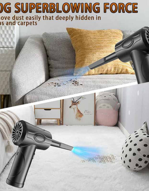 Load image into Gallery viewer, Compressed Air Duster - 100000RPM Cordless Air Blower for Keyboard Cleaner,Air Duster Electric with LED Light, Rechargeable Air Dusters 3 Adjustable Speeds Car Dusters
