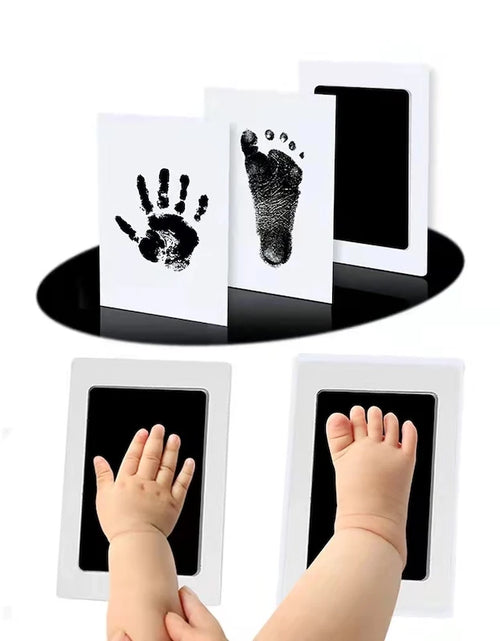 Load image into Gallery viewer, DIY Newborn Baby Footprints and Handprint Ink Pads Kits Photo Frame Toddlers Souvenir Accessories Safe Baby Shower Infants Gift
