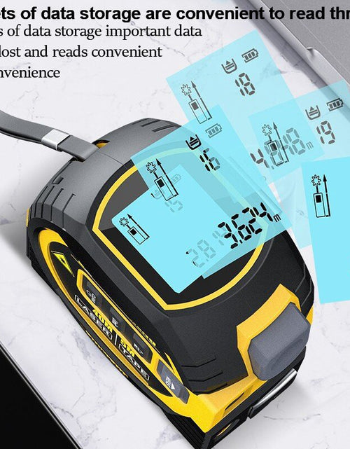 Load image into Gallery viewer, 3 in 1 Laser Tape Measure Rangefinder 5M Tape Ruler Infrared High-Precision Intelligent Electronic Ruler Building Distance Meter
