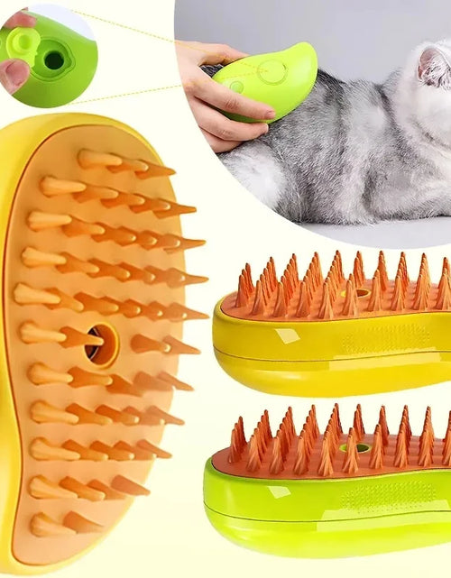 Load image into Gallery viewer, Cat Steam Brush Pet Triple Beauty Comb Dog Grooming Hair Removal Comb Electric Spray Dogs Steamy Supplies Products Home Garden
