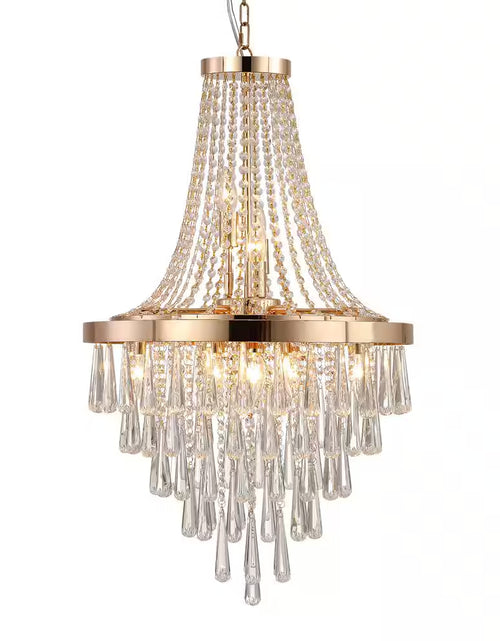 Load image into Gallery viewer, 19.7 In. 10-Light Gold Crystal Crystal Chandelier Modern Chandeliers Lights
