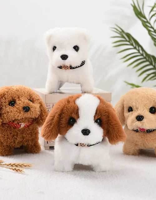 Load image into Gallery viewer, Realistic Plush Simulation Smart Dog Called Walking Plush Toy Electric Plush Robot Dog Toddler Toy Christmas Gift
