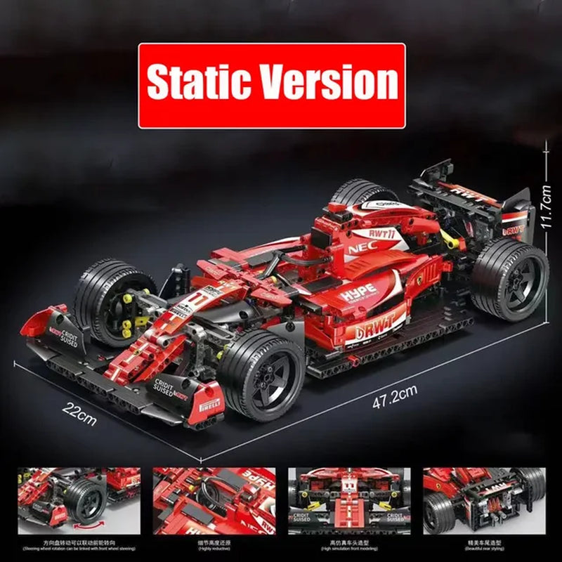 City F1 Technical Sport Cars Building Blocks Formula 1 Super Speed Racing Vehicle MOC Bricks Toys for Kids Boyfriend Gifts