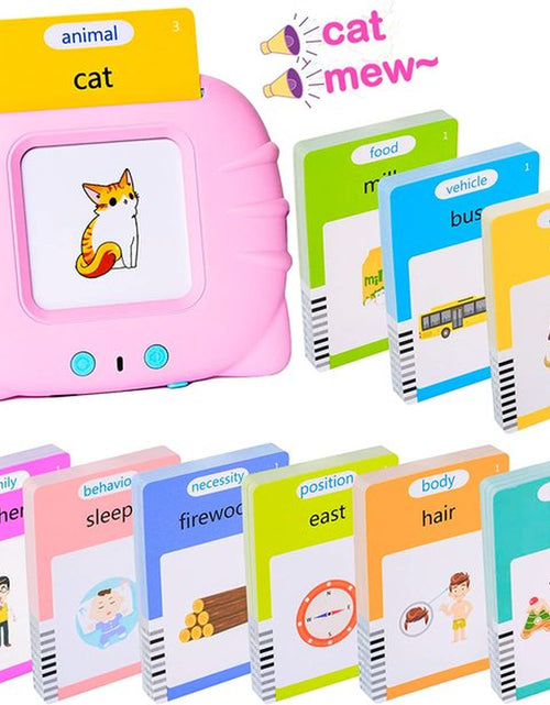 Load image into Gallery viewer, Talking Flash Cards Early Educational Toys Baby Boys Girls Preschool Learning Reading Machine Interactive Gift
