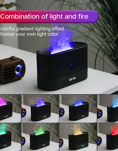 Load image into Gallery viewer, Aroma Diffuser Air Humidifier Ultrasonic Cool Mist Maker Fogger Led Essential Oil Flame Lamp Difusor
