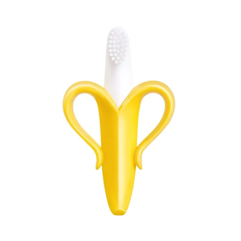 Baby Silicone Training Toothbrush BPA Free Banana Shape Safe Toddle Teether Chew Toys Teething Ring Gift Infant Baby Chewing