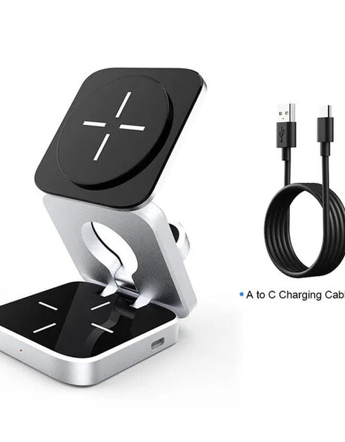 Load image into Gallery viewer, 3 in 1 Foldable Magnetic Wireless Charger Stand for Iphone 15, 14, 13 Pro/Max/Plus, Airpods 3/2 Station Dock Fast Charger Holder
