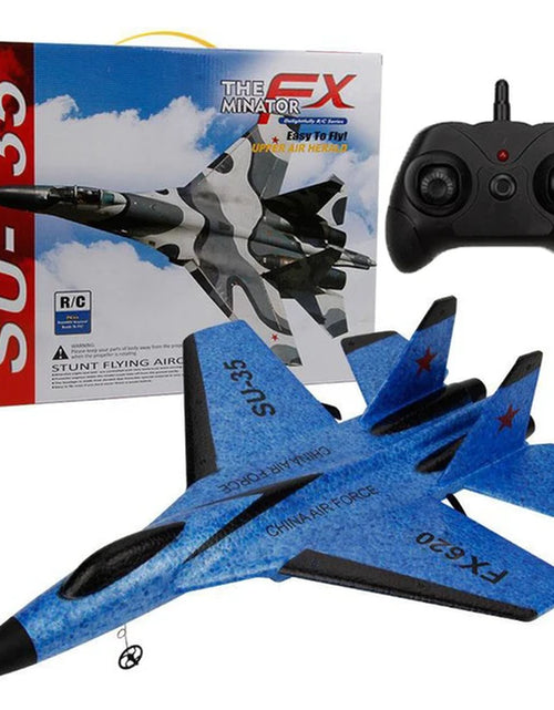 Load image into Gallery viewer, RC Foam Aircraft SU-35 Plane 2.4G Radio Control Glider Remote Control Fighter Plane Glider Airplane Foam Boys Toys for Children
