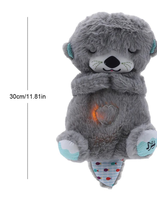 Load image into Gallery viewer, Breathing Otter Baby Sleep and Playmate Otter Musical Stuffed Plush Toy Baby Kids Soothing Music Sleep Sound and Light Doll Toys
