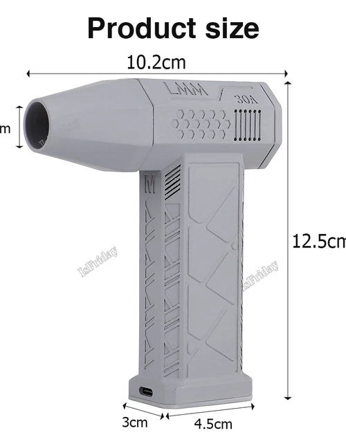 Load image into Gallery viewer, Mini Turbo Jet Fan 110000RPM 45M/S USB Rechargeable Brushless Motor Hair Dryer Powerful Blower with High Speed Duct Fan 2 Colors
