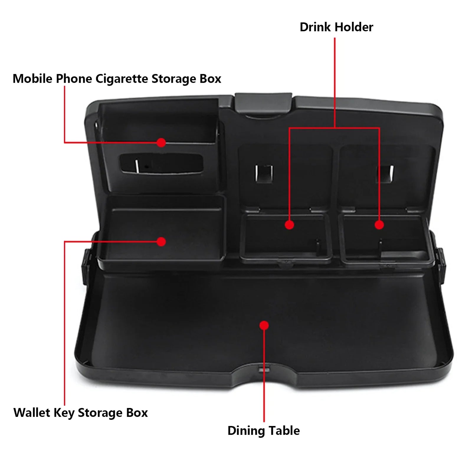 Car Back Seat Portabletray Table Foldable Car Backseat Table Organizer Car Work Dining Table Food Tray for Food and Drink