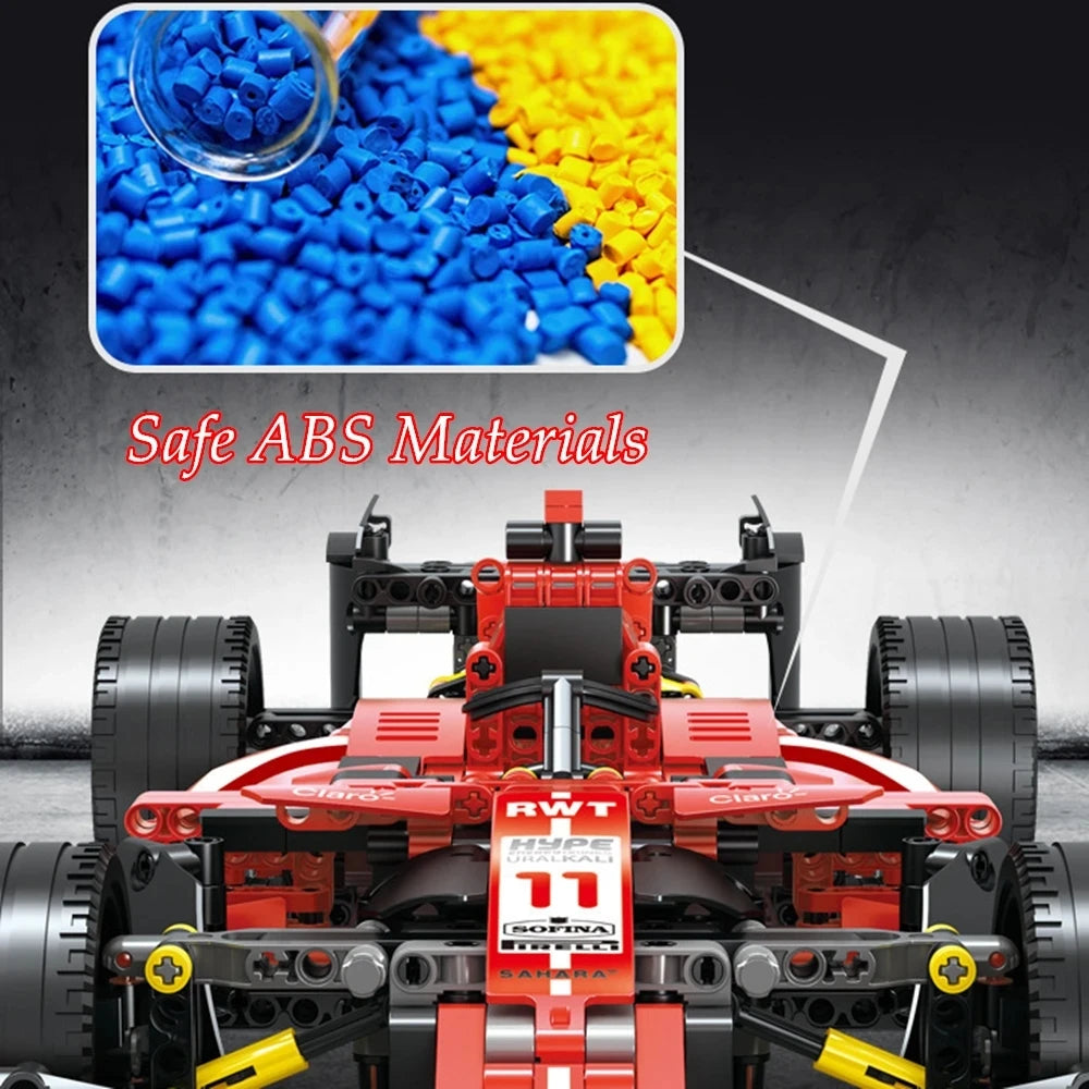 City F1 Technical Sport Cars Building Blocks Formula 1 Super Speed Racing Vehicle MOC Bricks Toys for Kids Boyfriend Gifts