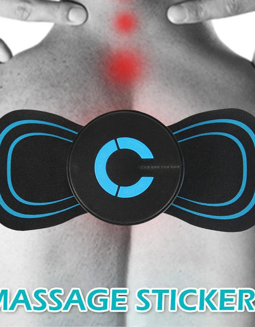 Load image into Gallery viewer, EMS Portable Body Back Massager Mini Electric Neck Massager Stickers Vibration Electric Muscle Stimulation Pain Relief Vertebra
