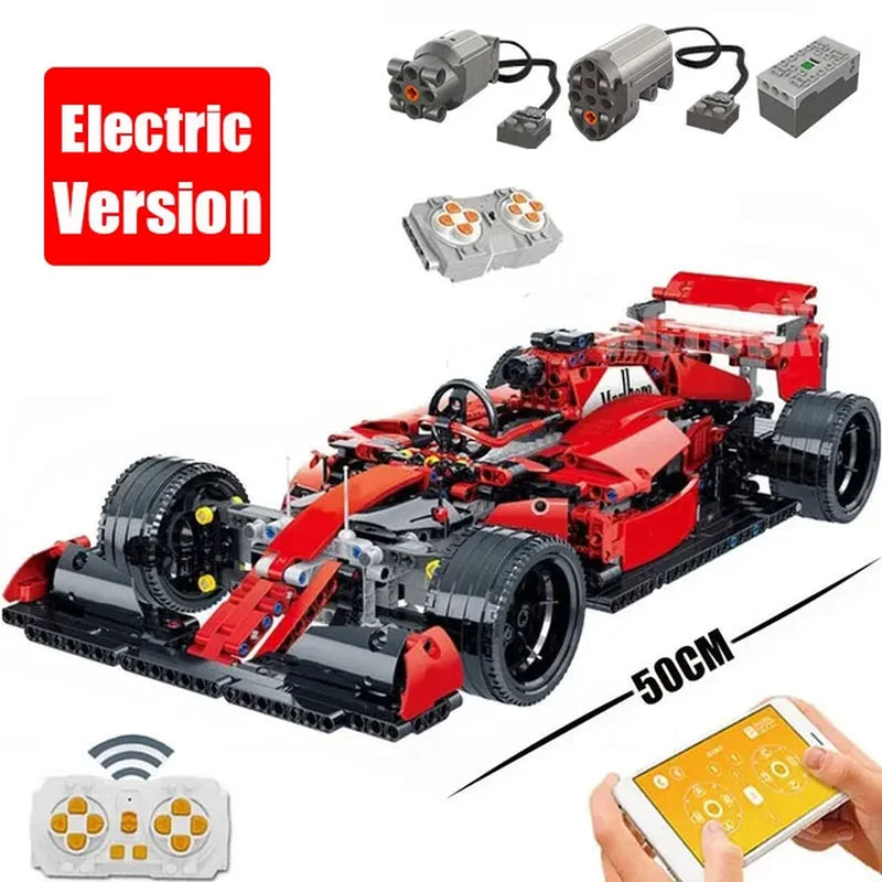 City F1 Technical Sport Cars Building Blocks Formula 1 Super Speed Racing Vehicle MOC Bricks Toys for Kids Boyfriend Gifts