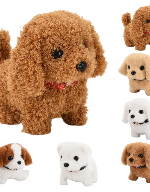 Load image into Gallery viewer, Realistic Plush Simulation Smart Dog Called Walking Plush Toy Electric Plush Robot Dog Toddler Toy Christmas Gift
