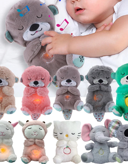 Load image into Gallery viewer, Breathing Otter Baby Sleep and Playmate Otter Musical Stuffed Plush Toy Baby Kids Soothing Music Sleep Sound and Light Doll Toys
