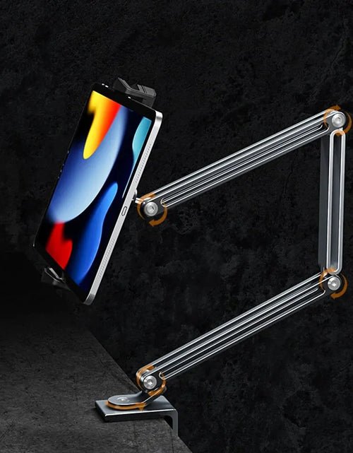 Load image into Gallery viewer, Desk Bed Tablet Stand Adjustable for 4-12.9 Inches Mobile Phones Tablets Aluminum Arm Mount Support for Ipad Pro Mini Xiaomi Tab
