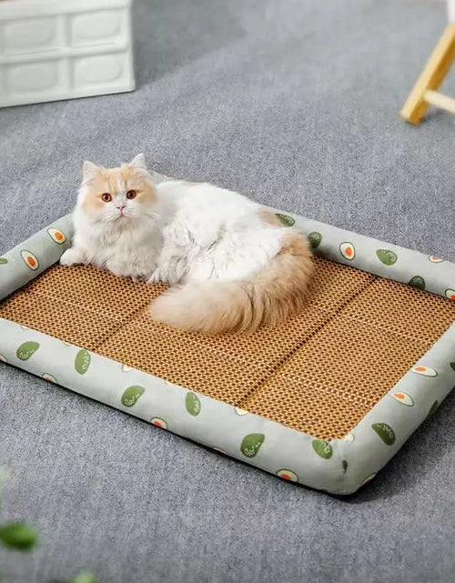 Load image into Gallery viewer, MADDEN Summer Cat Bed Lightweight Breathable Pet Rattan Mat Cat Nest Mat Ice Nest Dog Bed Cat Cool Nest Small Dogs
